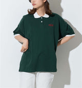 FAVOR Embroidered Logo Polo Tee in Dark Green