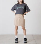 DIVERTIDO Cropped Boxy Logo Tee in Black Other