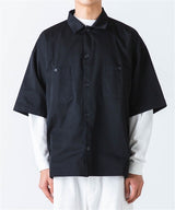2-Pocket Boxy Workman Shirt in Black