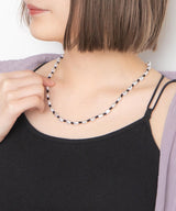 Pearl & Bead Necklace in White & Black