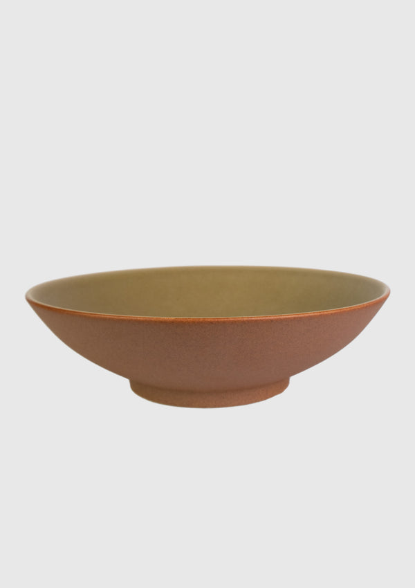 Wide Rim Bowl in Flaxen Yellow