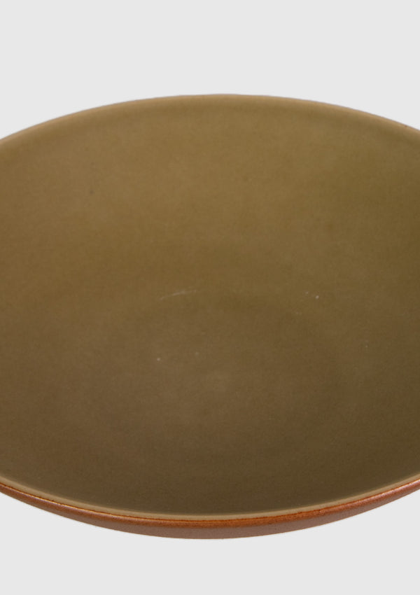 Wide Rim Bowl in Flaxen Yellow