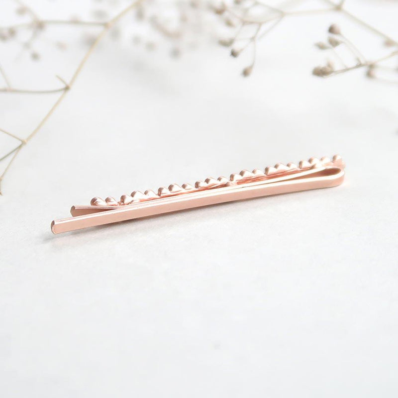 Sweet Alyssum Motif Hair Pin in Pink Gold