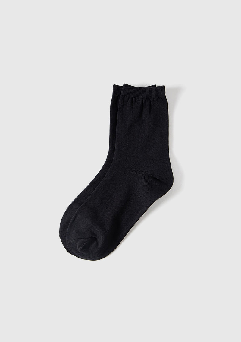 Nylon-Blend Short Socks in Black