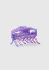 Marbled Resin Hair Claw in Purple