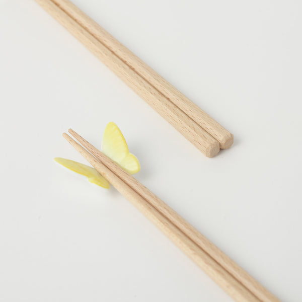 BUTTERFLY Rest & Chopsticks 4-Piece Set in Green & Yellow