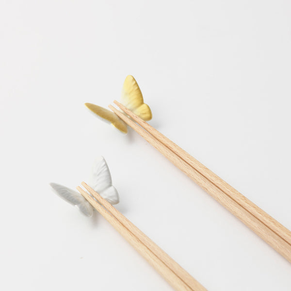 BUTTERFLY Rest & Chopsticks 4-Piece Set in Gold & Silver