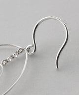 Oval Motif Earrings in Silver