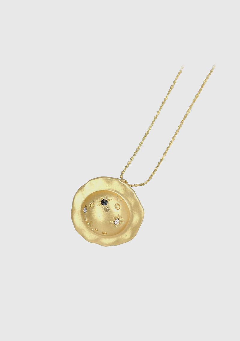 Planet Pendant Necklace in Gold
