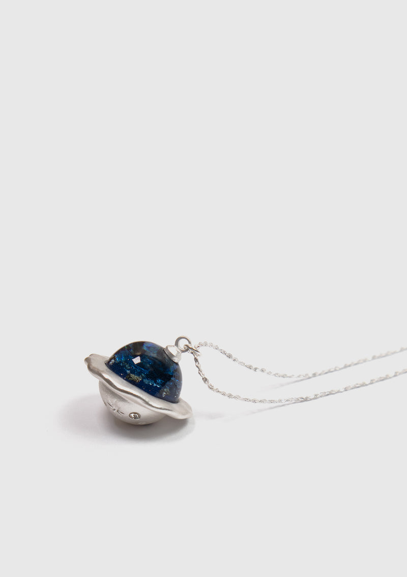Planet Pendant Necklace in Silver