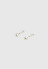Large Freshwater Pearl Studs in Gold