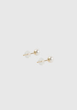 Large Freshwater Pearl Studs in Gold