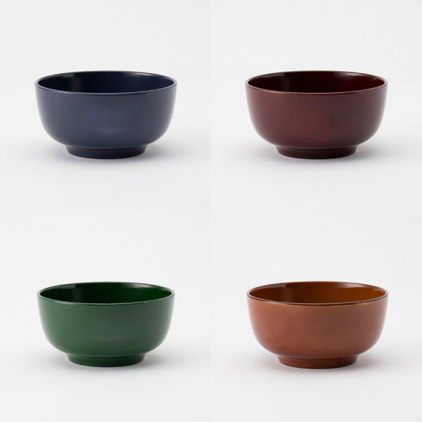 DARUMA Negoronuri Bowl 4-Piece Set in Multi