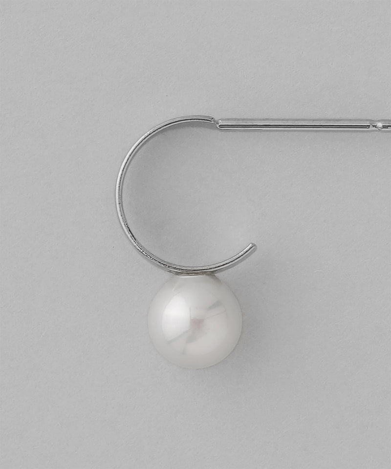 Pearl & Curl Earrings in Silver