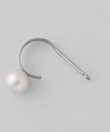 Pearl & Curl Earrings in Silver