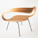 Curve-Back Chair with Steel Legs