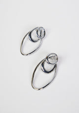 Multi-Way Layered Triple-Loop Earrings in Silver