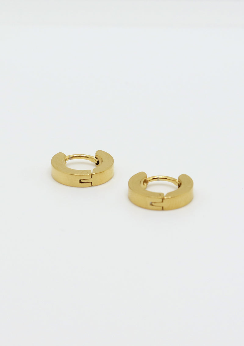 Simple Hinged-Hoop Earrings in Gold