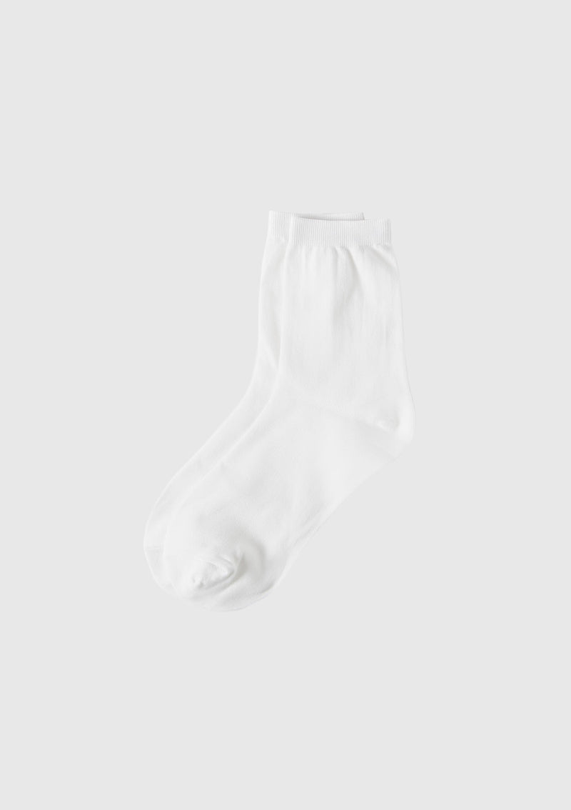 Nylon-Blend Short Socks in White