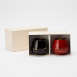 YO YO Urushi Glass 2-Piece Set in Black & Red